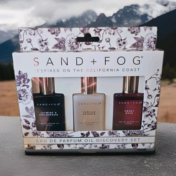 Sand And Fog Parfum Oil Set Jasmine Cedarwood Sweet Rose Vanilla Reserve Parfum - Picture 1 of 4